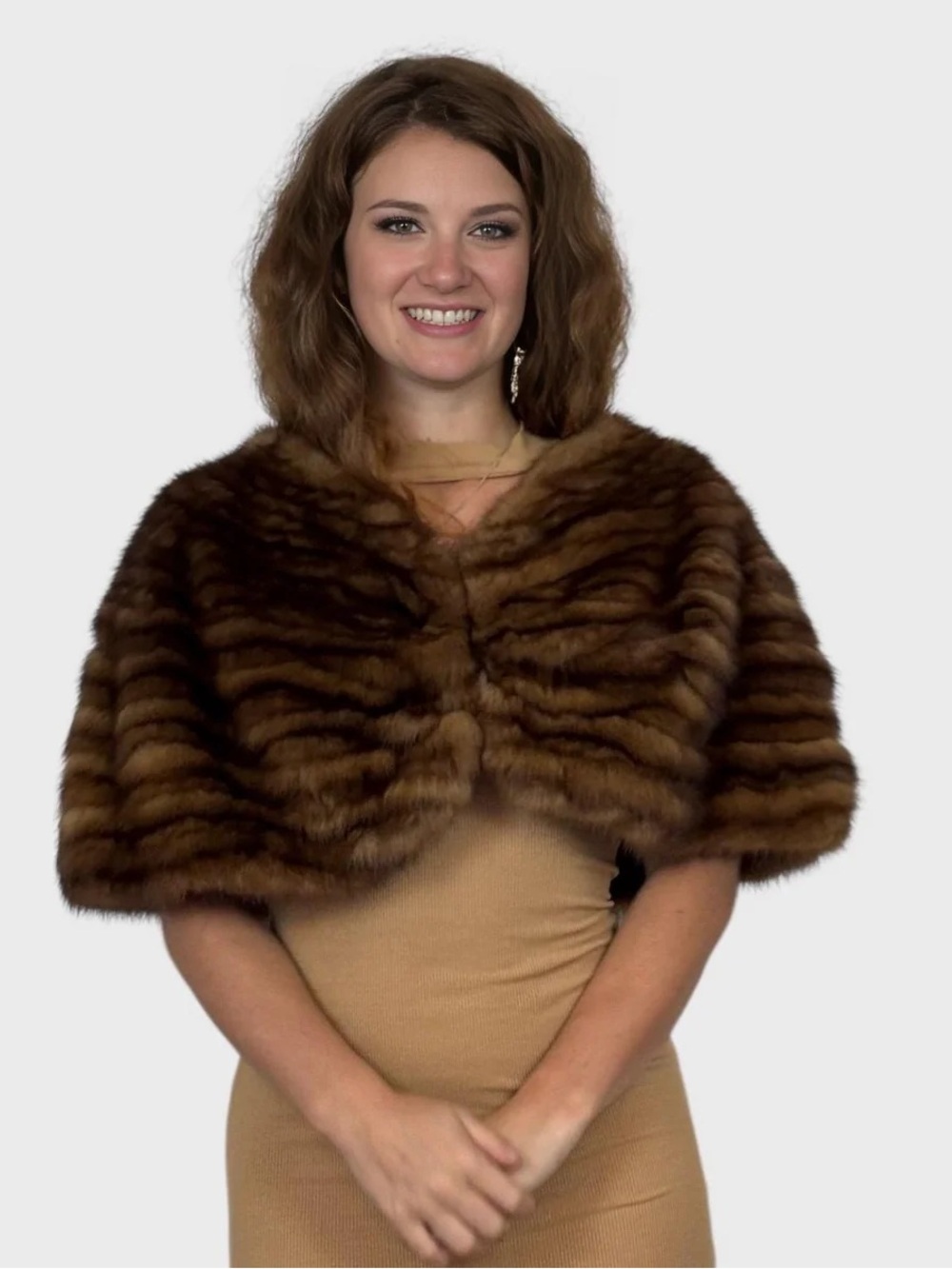 Canadian Sable Fur Capelet Shrug - Women's Sweater